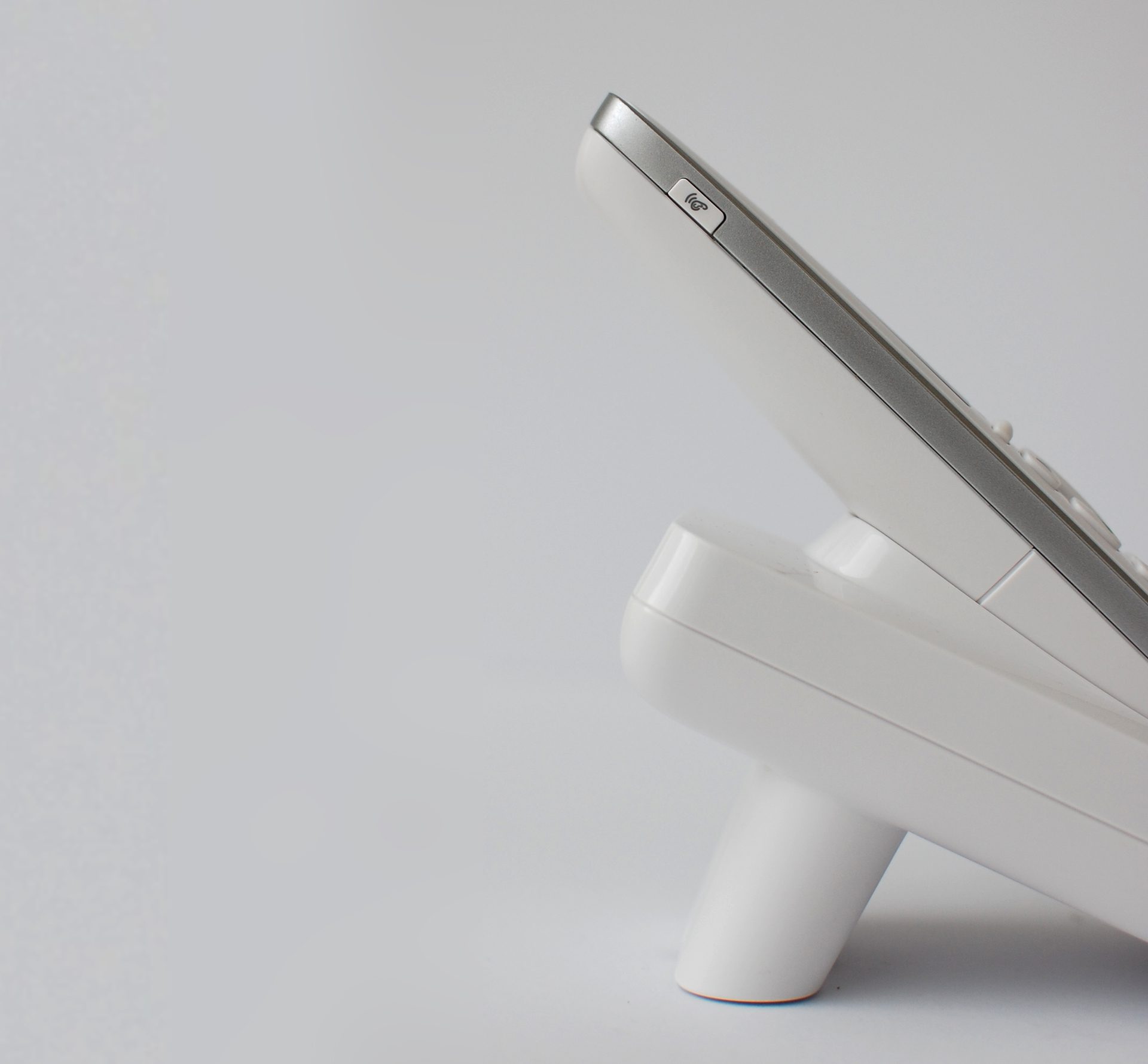 Promoting inclusivity through age-neutral design with SGW Global. Side view of the CD111 Telephone designed by Rodd for SGW GLOBAL.