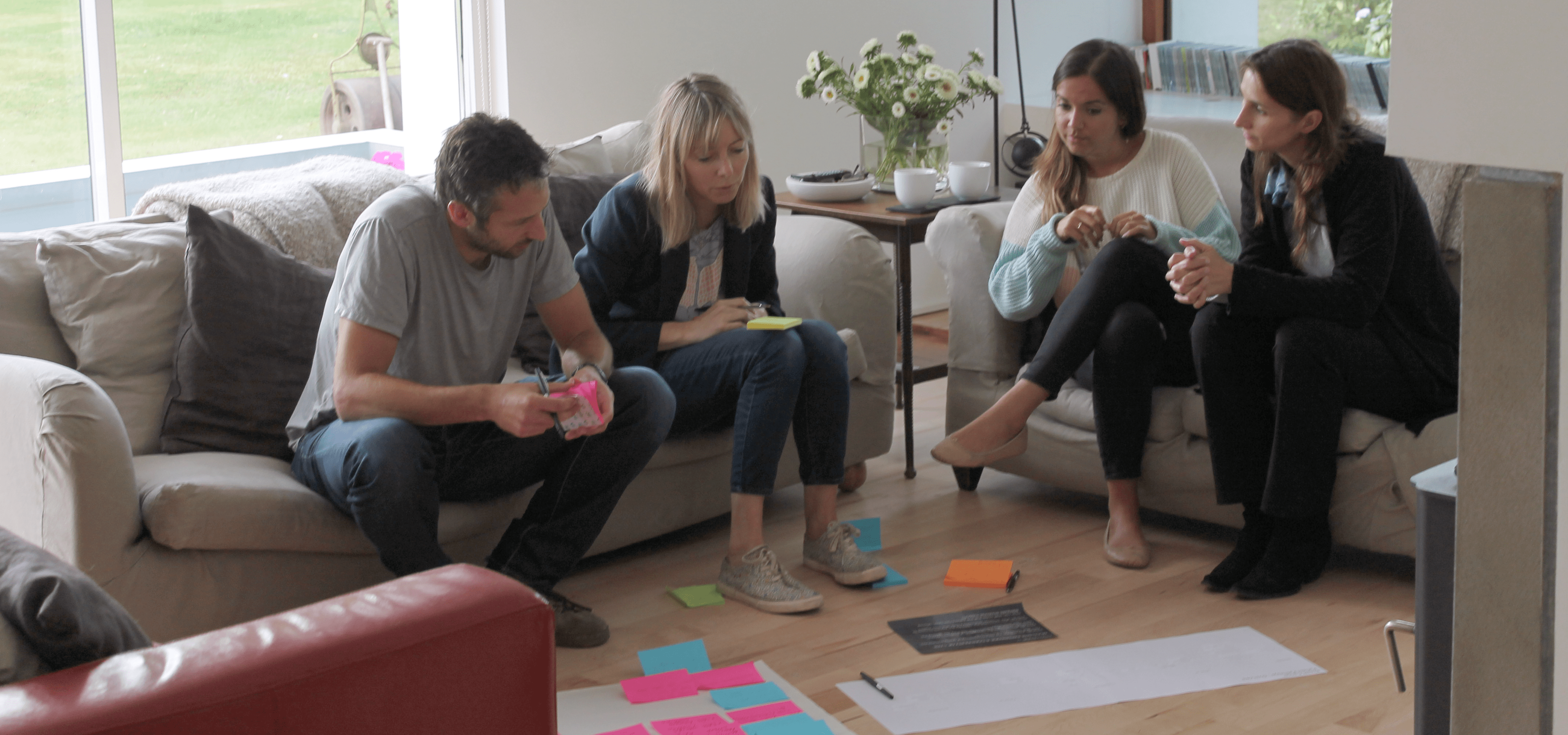 Mark leading a sub-group ideation for Helix