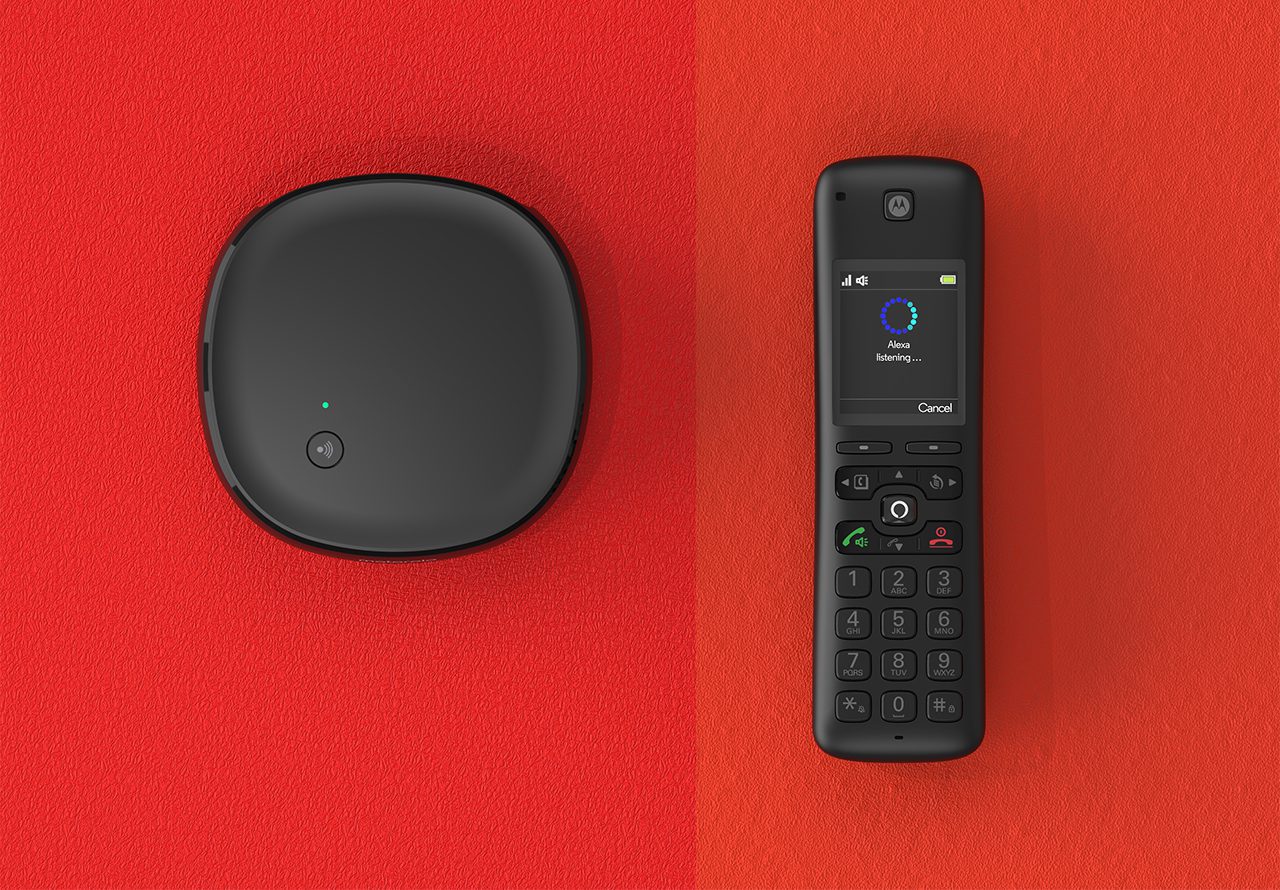 Alexa home phone for SGW on red background