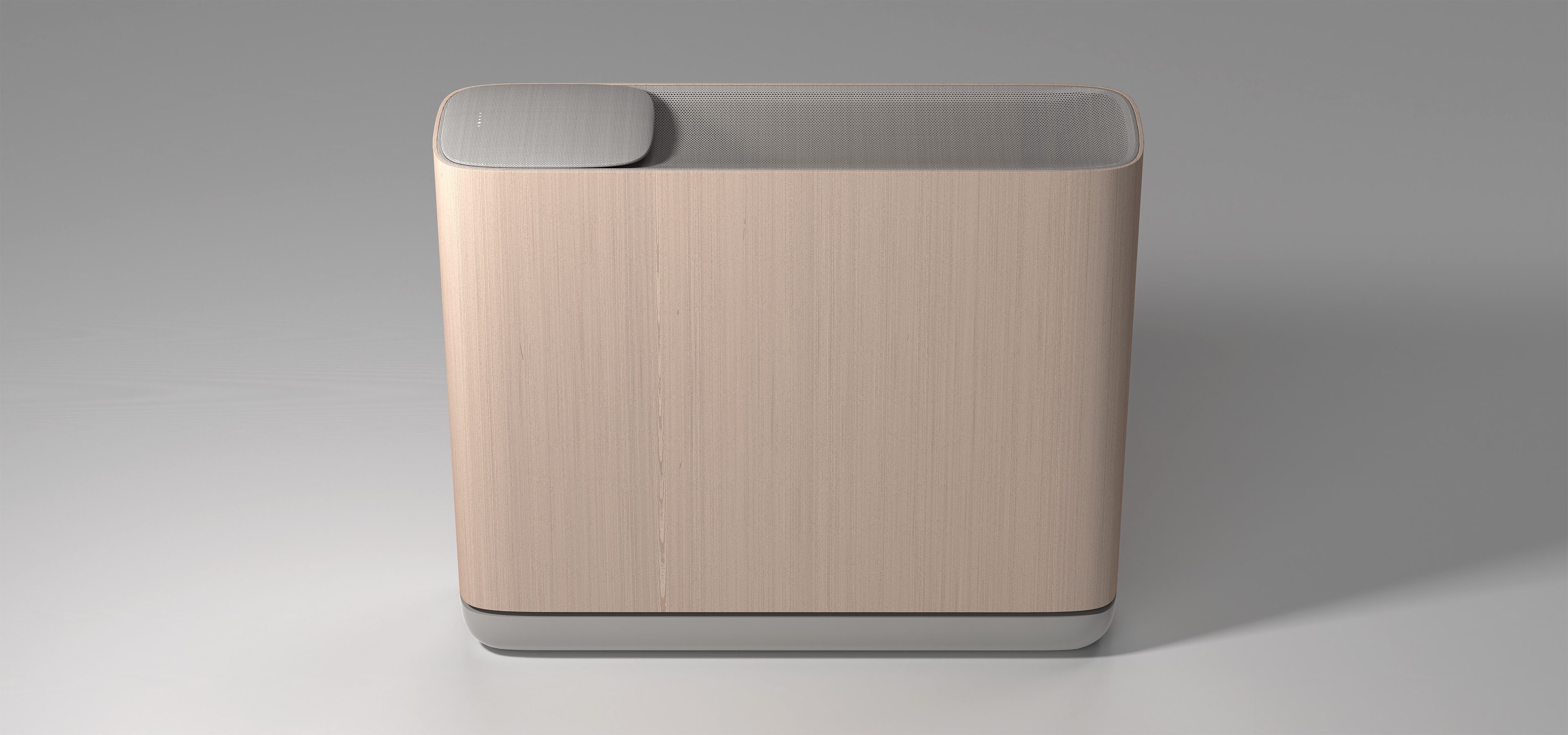 Aalto Air purifier shown in side view perspective.