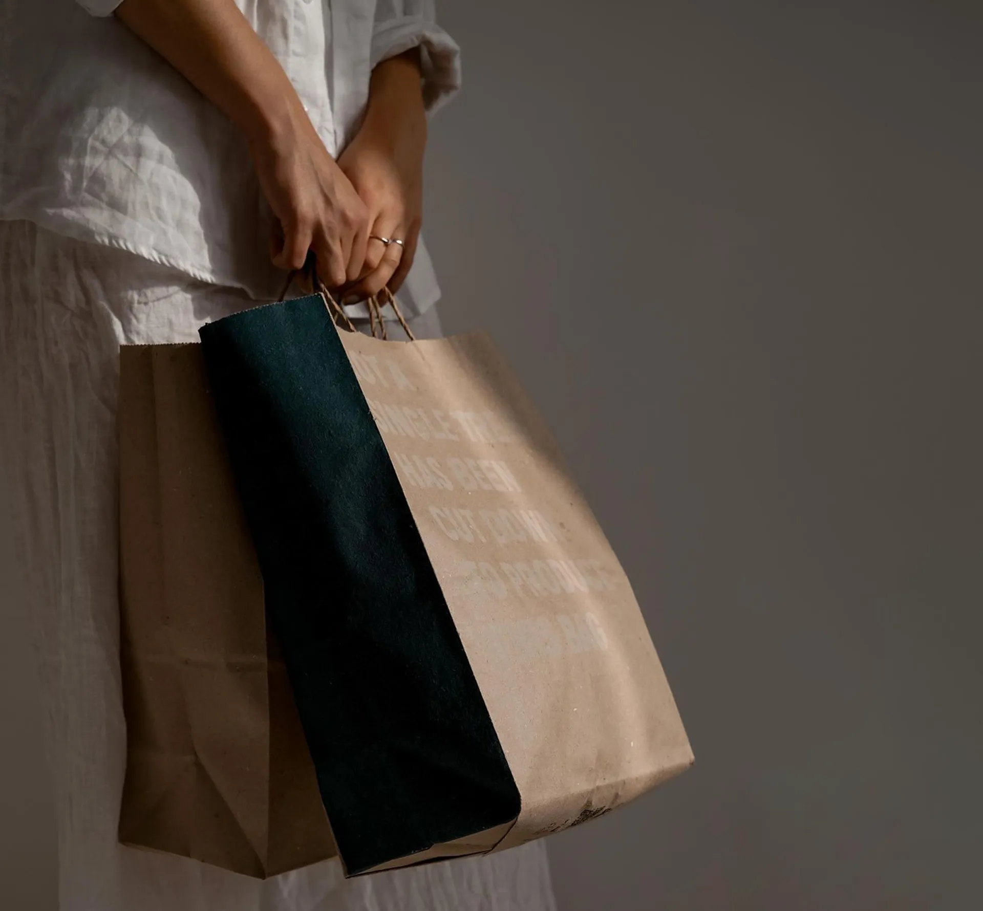 Eco-friendly packaging made from fallen leaves