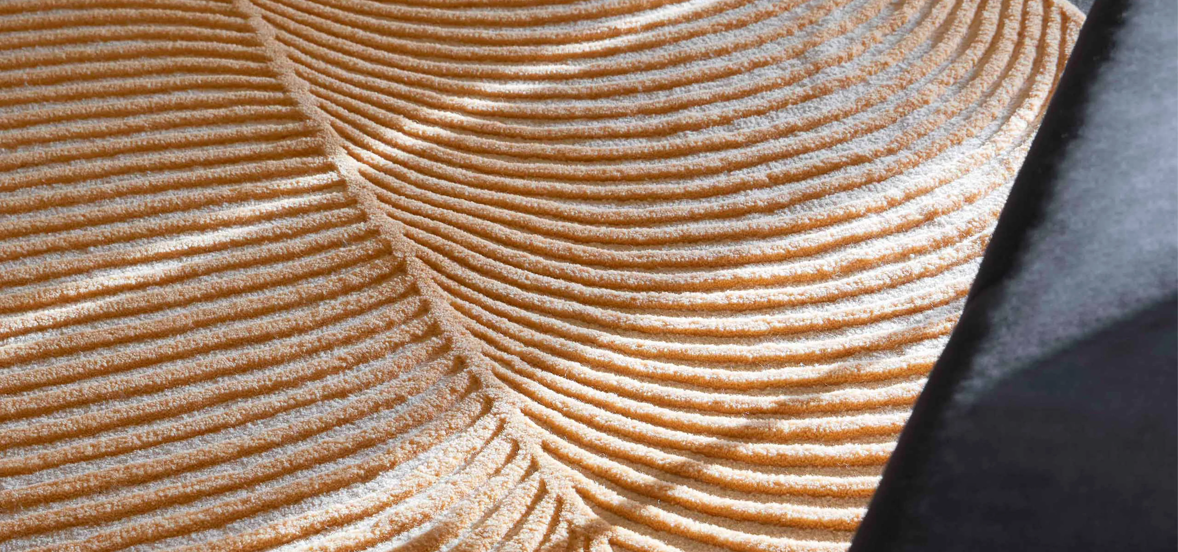 Detail of the Giro series of rugs by MUT design for GAN