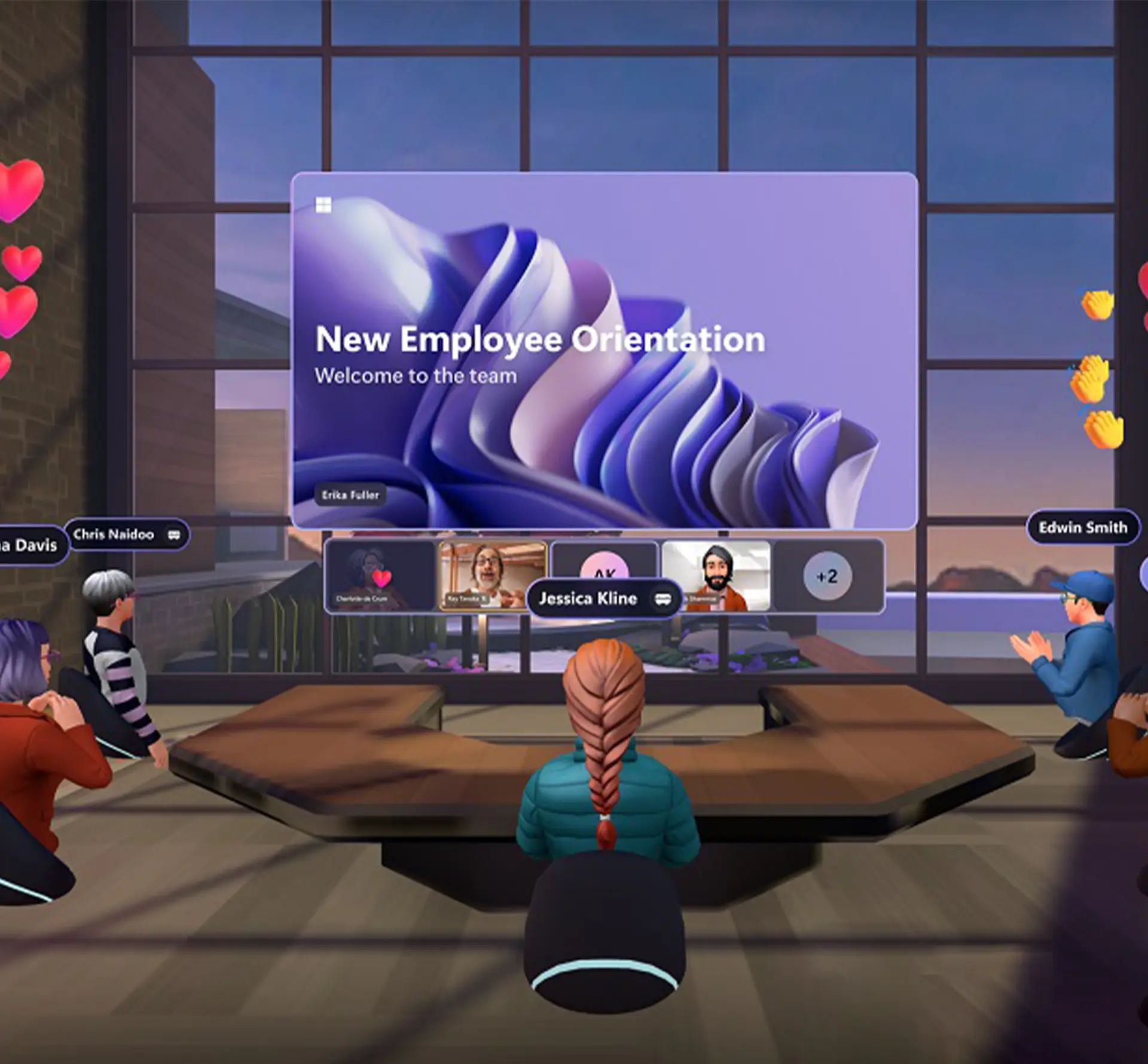 Employee onboarding in Meta Connect VR workspace