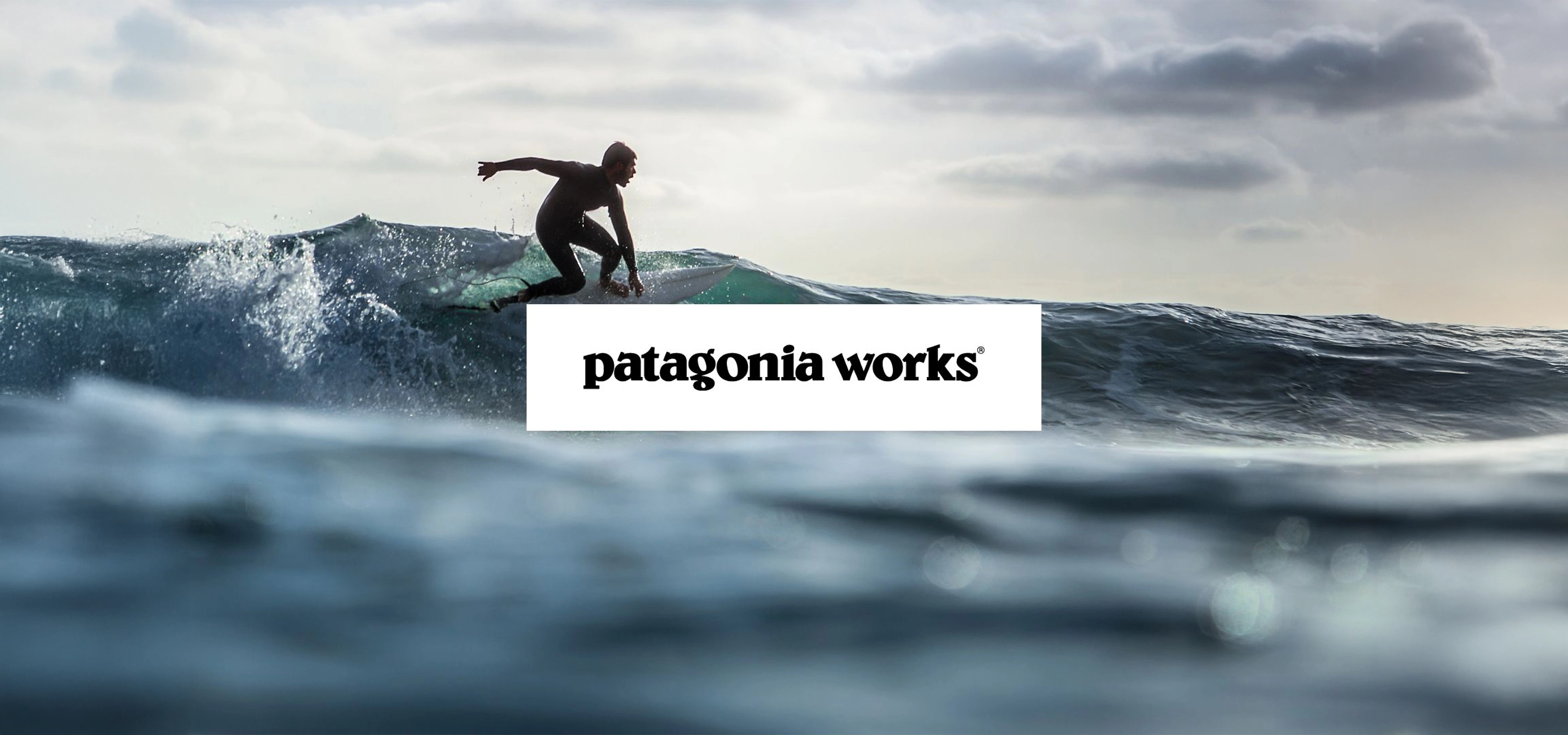 Person surfing wearing Patagonia wetsuit