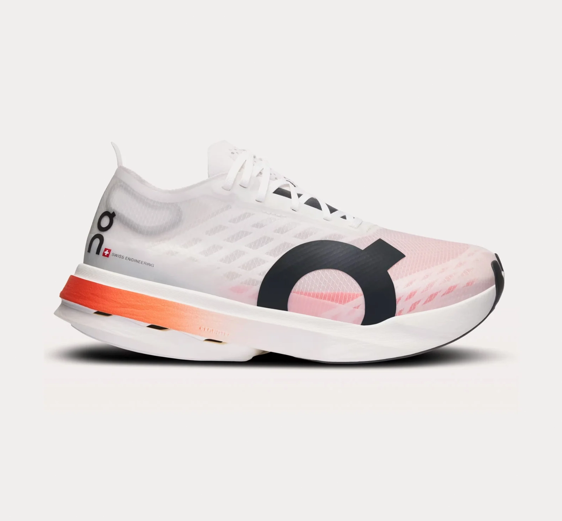 ON running trainer in white on white background