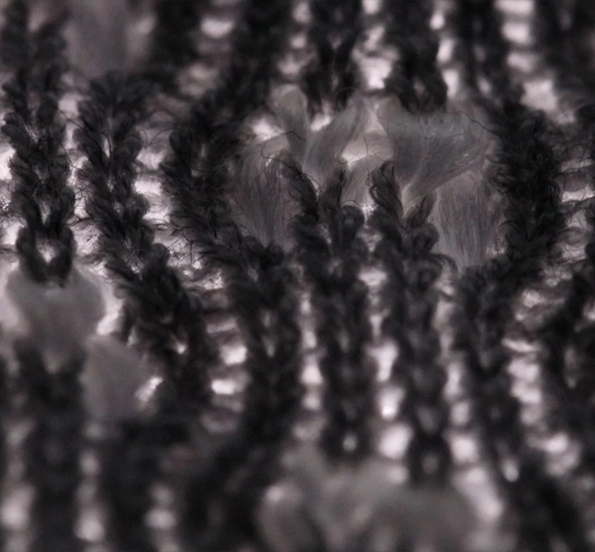 A closeup of 4D knitted fabric