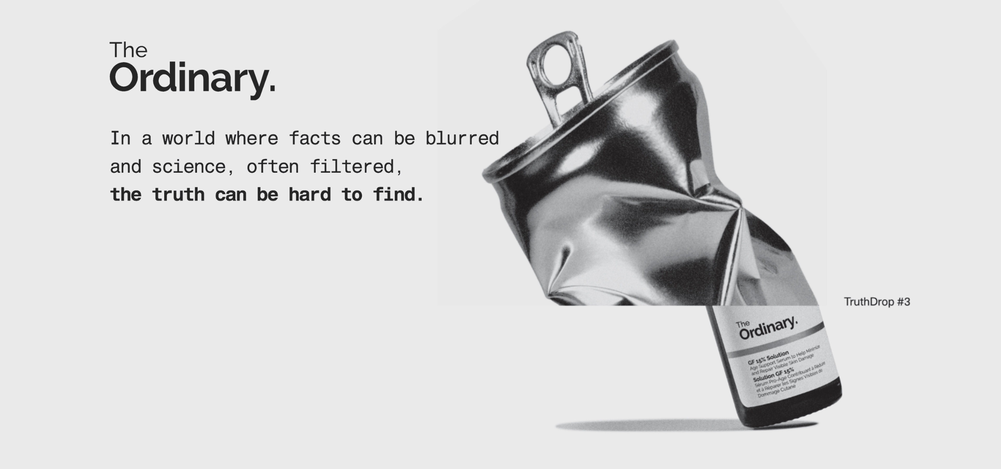 A screenshot from 'the ordinary' sustainability database