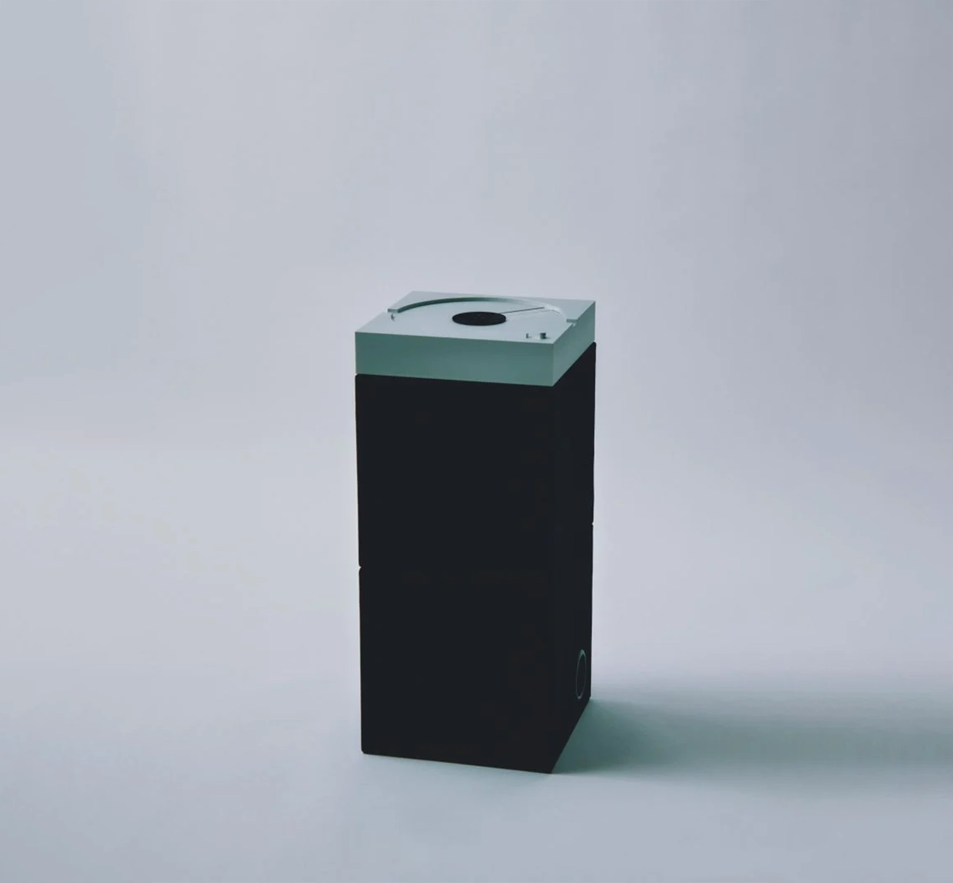 modern cubic design of a turntable music player