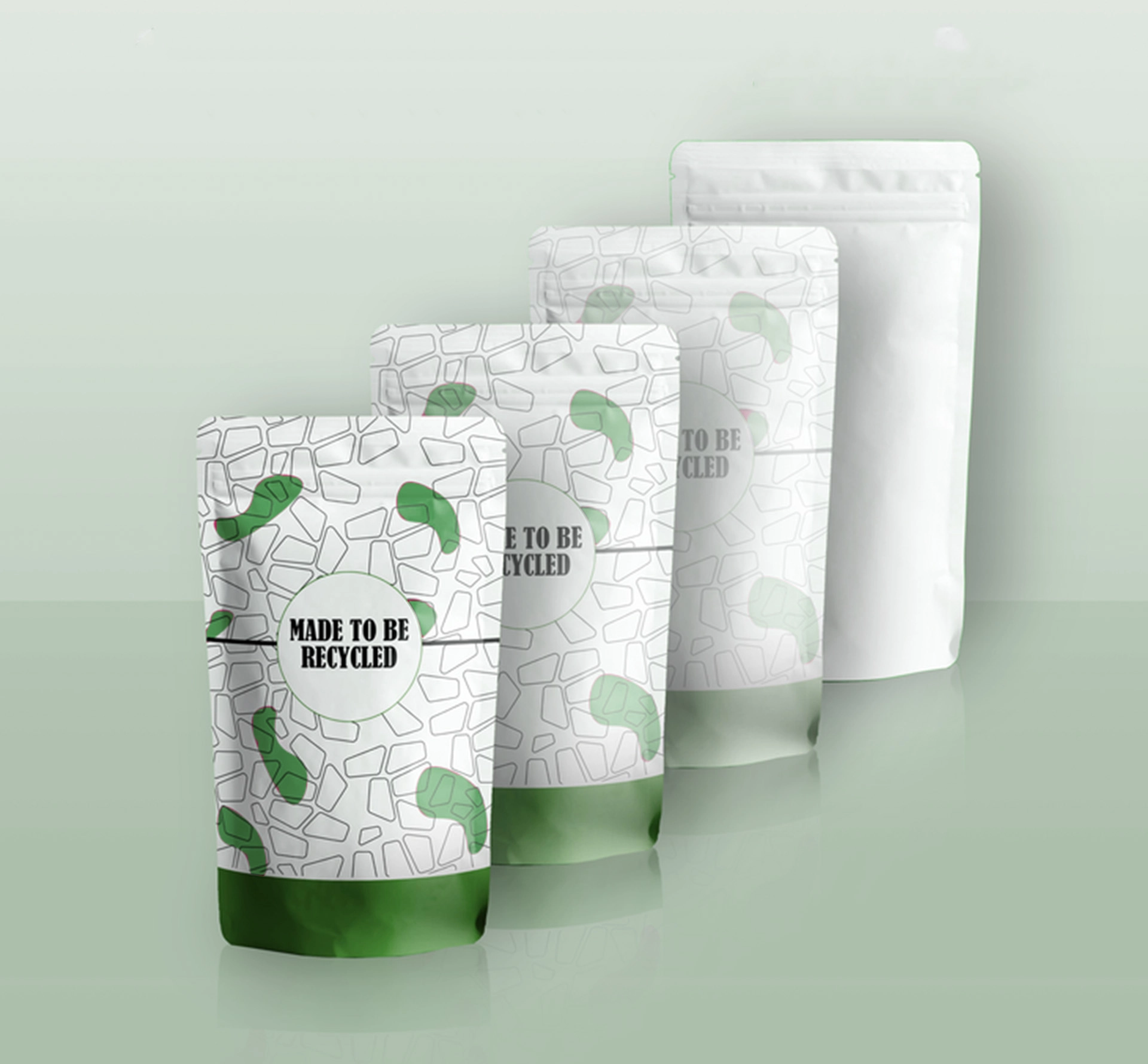 Composited image of packaging graphics being cleaned away