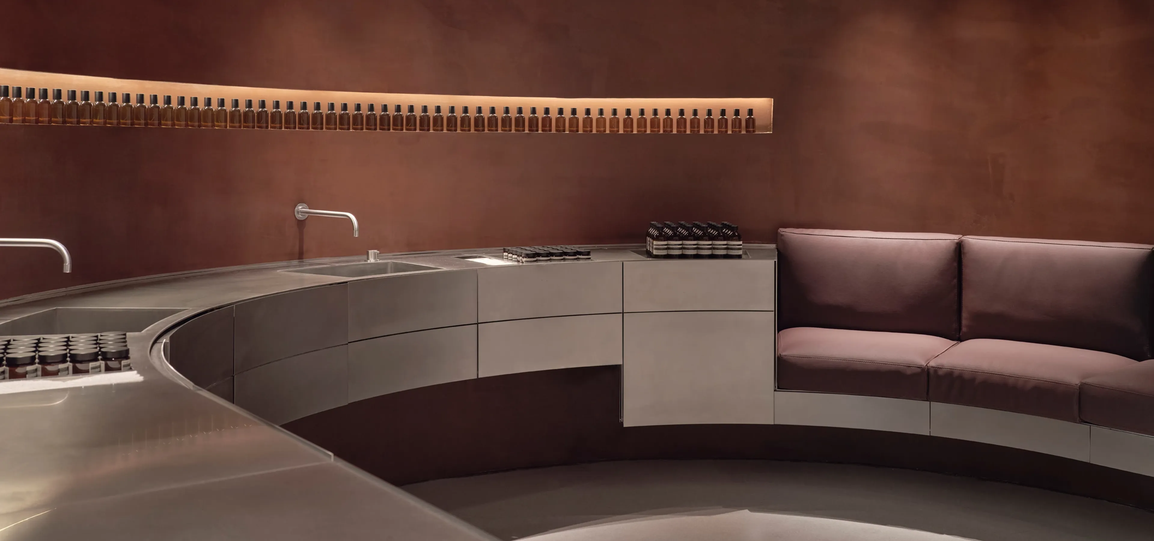 interior of an Aesop experience room