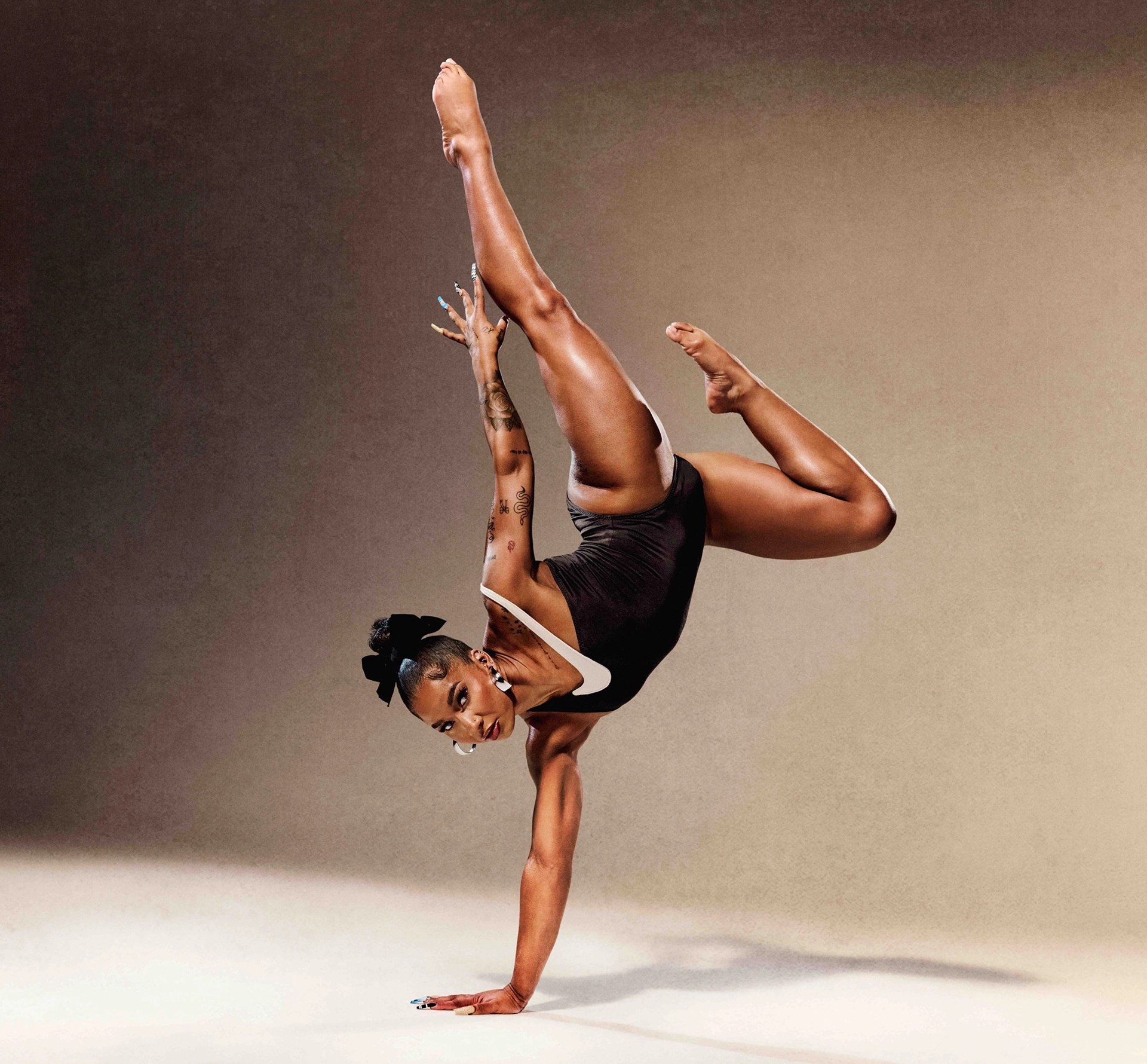 Gymnast striking a pose