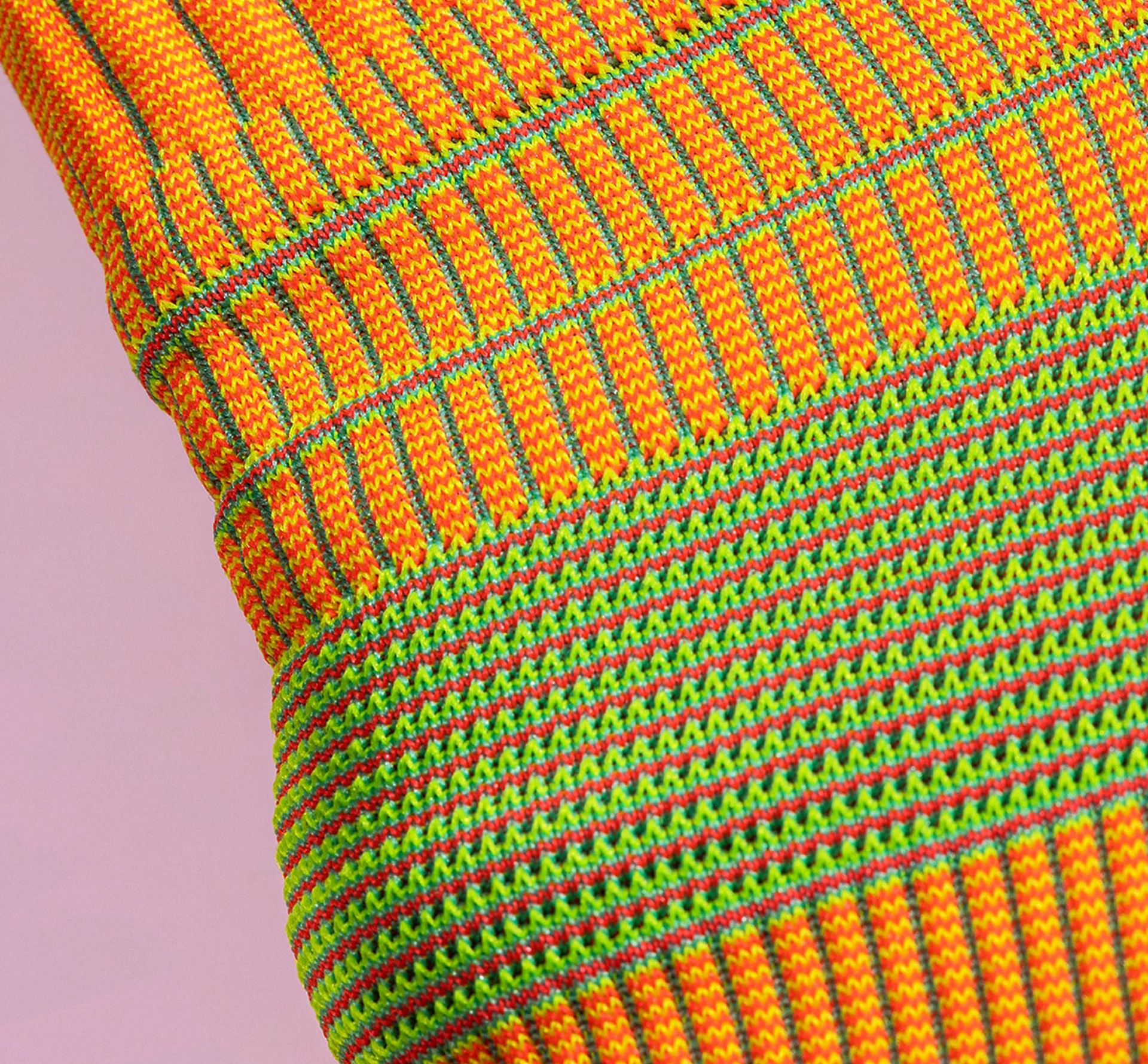 Close up of a 3D knitted fabric