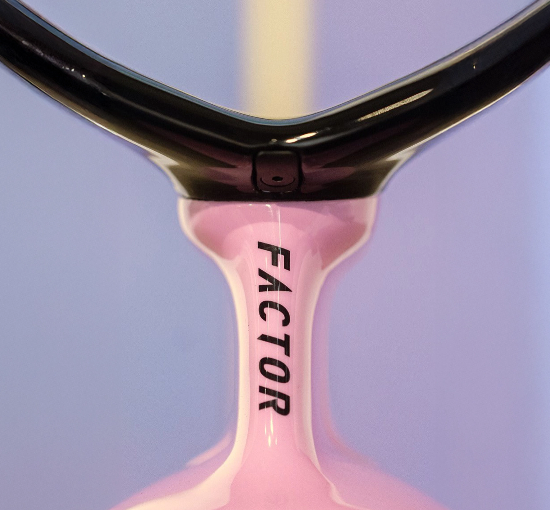 Detail of a factor aero stem and handlebar